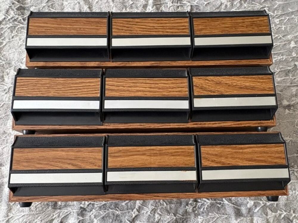 Three Vintage 1980's 3-Drawer Cassette Tape Storage Holds 36 Each